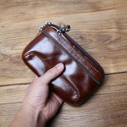 Genuine Leather Men Mobile Phone Waist Bag