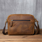 Casual Top Layer Leather Messenger Bag