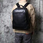 Top Layer Cowhide Leather Men's Backpack