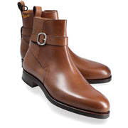 Genuine Leather Jodhpur Boots -  Brown