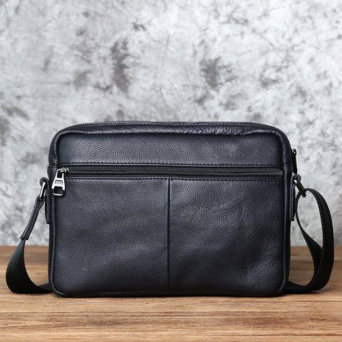 Men's Casual Top Layer Cowhide Leather Shoulder Bag