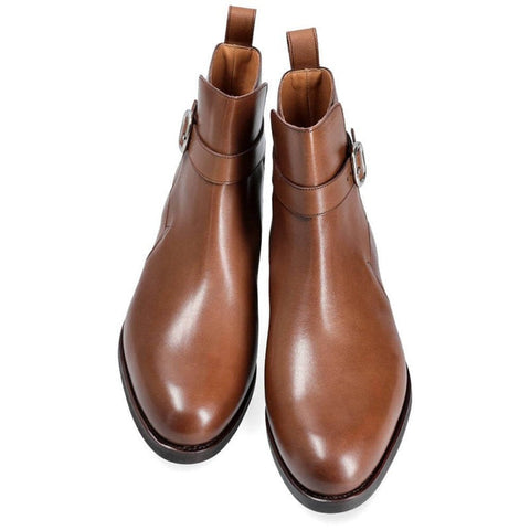 Genuine Leather Jodhpur Boots -  Brown