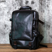 Top Layer Cowhide Leather Men's Top Layer Backpack