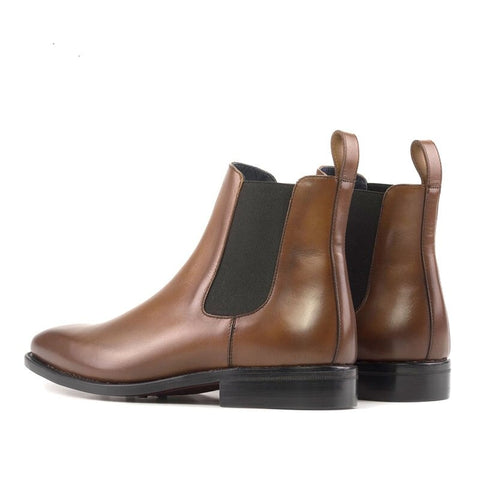 Genuine Leather Chelsea Boot - Brown