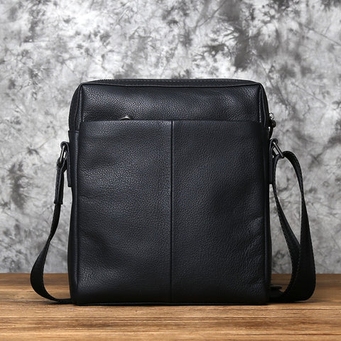 Top Layer Cowhide Leather Men's Messenger Business Bag