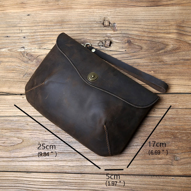 Top Layer Cowhide Leather Men's Shoulder Bag