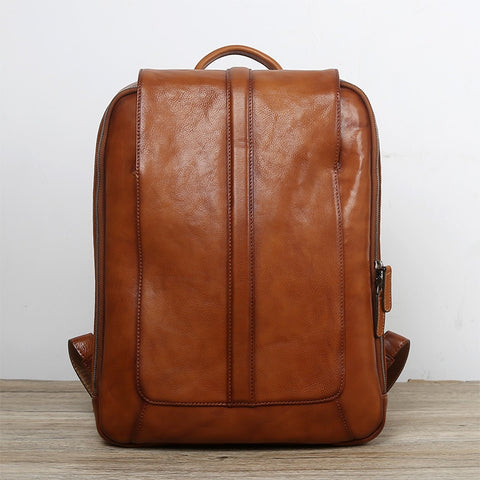 Natural Cowhide Men's Casual Backpack