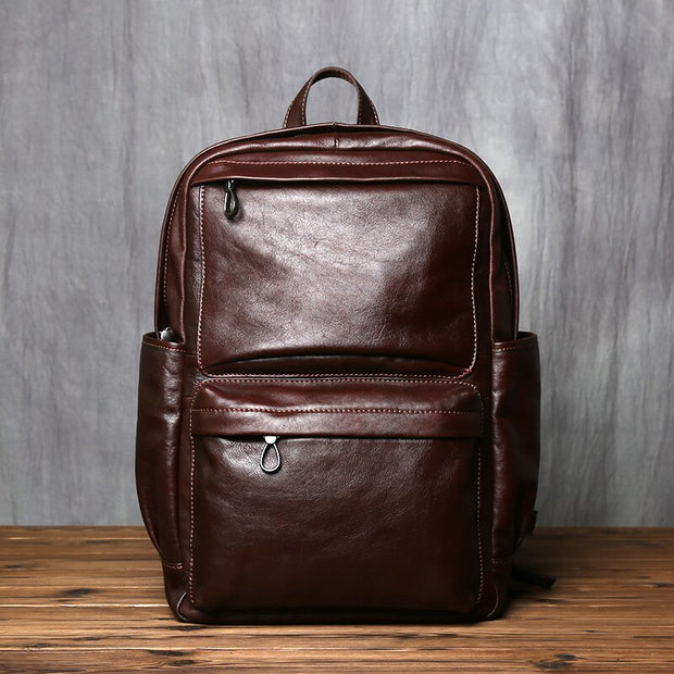 Genuine Leather Men's Retro Backpack