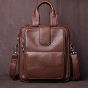 Top Layer Cowhide Leather Men's Handbag