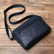 Men's Casual Top Layer Cowhide Leather Shoulder Bag