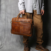 Retro Handmade Leather Men Handbag