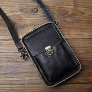 Vegetable Tanned Leather Mobile Phone Bag