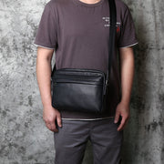 Men's Casual Top Layer Cowhide Leather Shoulder Bag