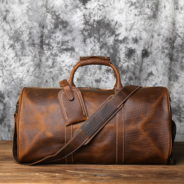 First Layer Cowhide Leather Travel Bag