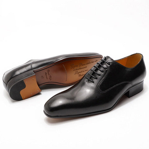 Hand-Polished Lace Up Pointed Toe Men Shoes