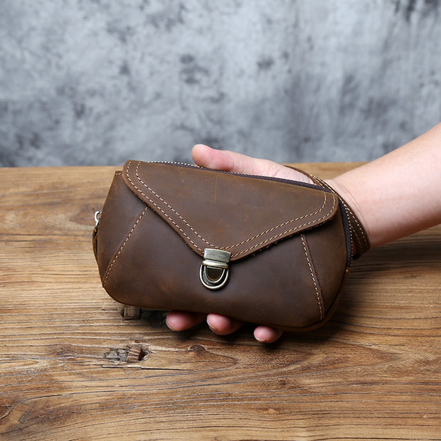 Crazy-horse Leather Waist Bag