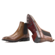 Genuine Leather Chelsea Boot - Brown