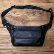 Men Genuine Leather Waist Bag