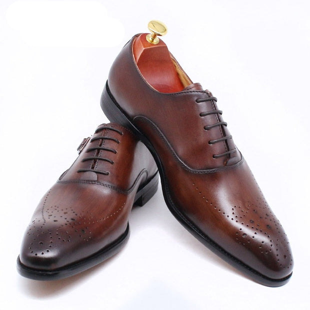 Elegant Men Genuine Leather Oxford Shoes