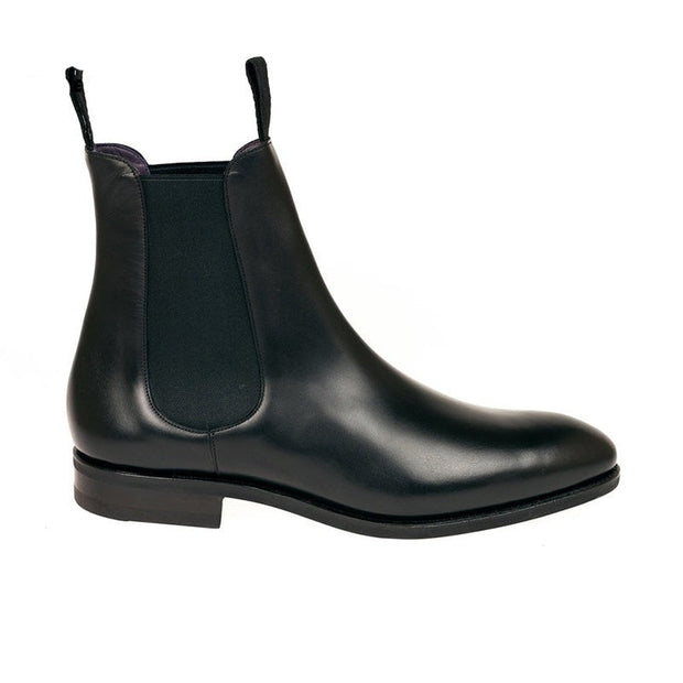 Genuine Leather Chelsea Boots - Black Velvet