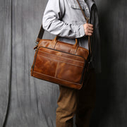 Retro Handmade Leather Men Handbag