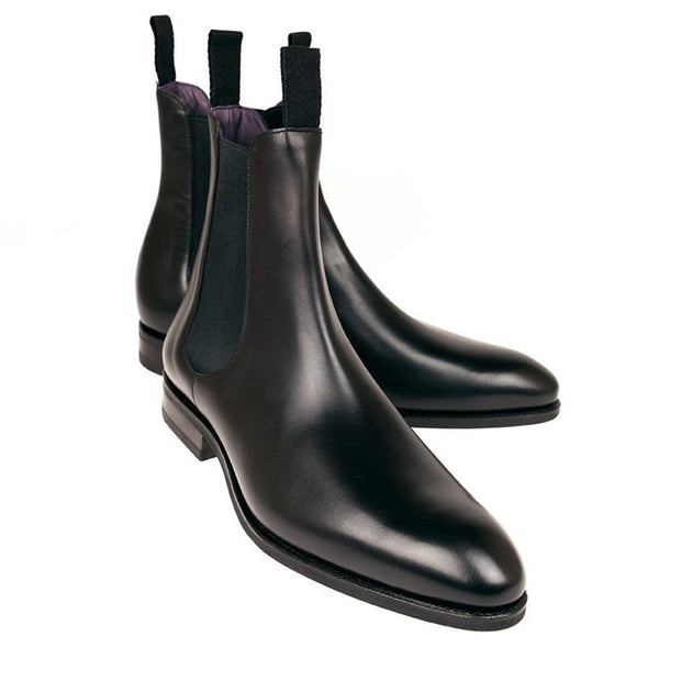 Genuine Leather Chelsea Boots - Black Velvet