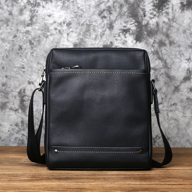 Top Layer Cowhide Leather Men's Messenger Business Bag