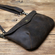 Top Layer Cowhide Leather Men's Shoulder Bag