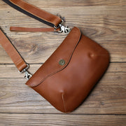 Top Layer Cowhide Leather Men's Shoulder Bag